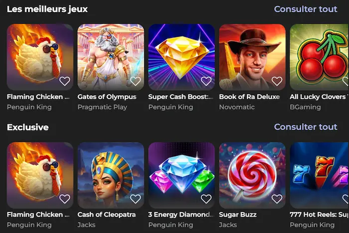 CapoSpin Casino Jeux