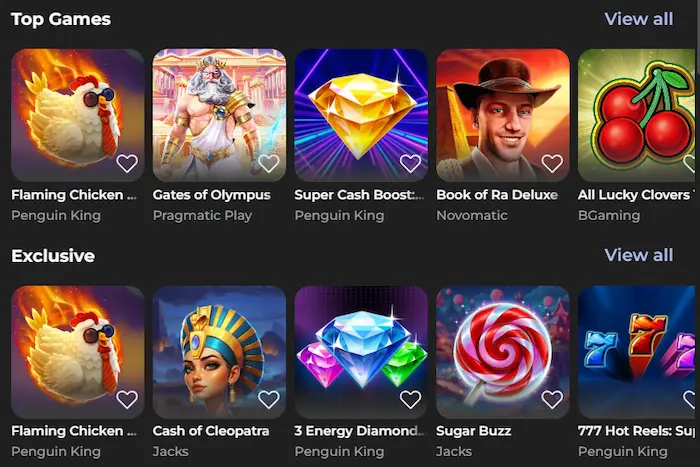 CapoSpin Casino games
